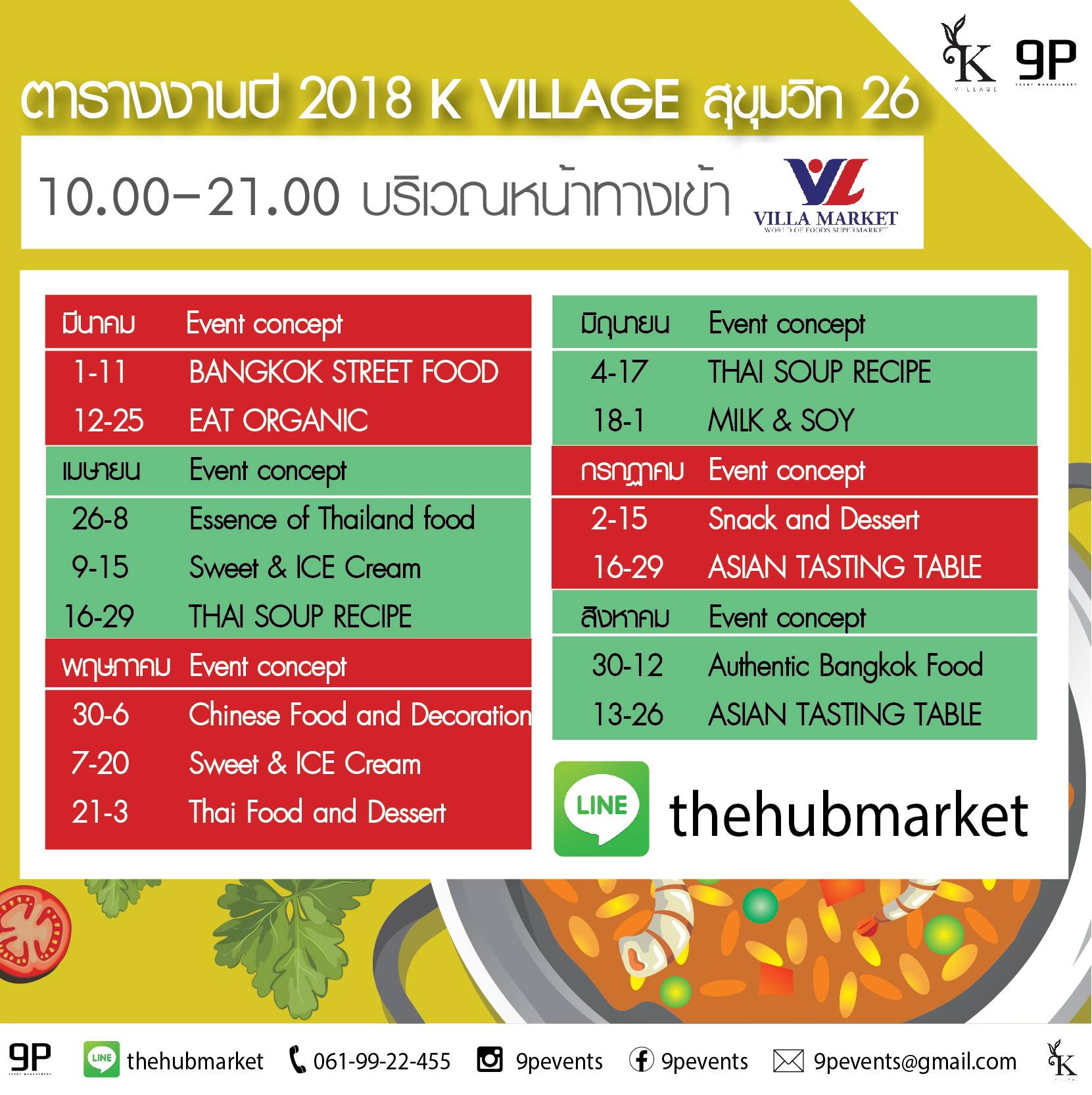 27650442_2056466101036540_427979165_o เปิดจองบูธ บริเวณหน้าทางเข้า Villa Market  at K Village ด่วน ๆ