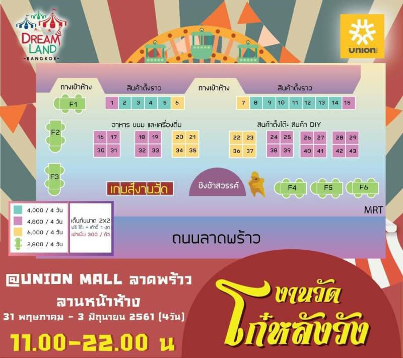 ทำเลค้าขาย-งานวัด เปิดจองพื้นที่ งานวัดโก๋หลังวัง ยูเนียน มอลล์ ลาดพร้าว