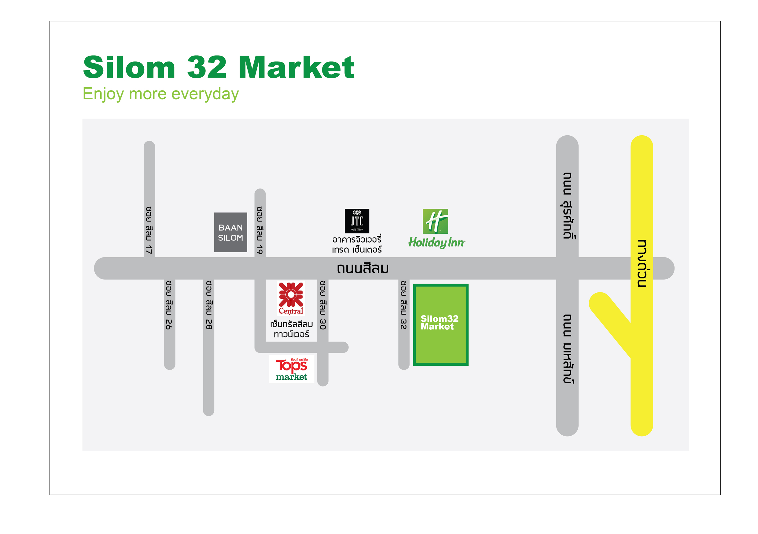map-silom32 ตลาดสีลม 32  Silom 32 Market เปิดจองพื้นที่