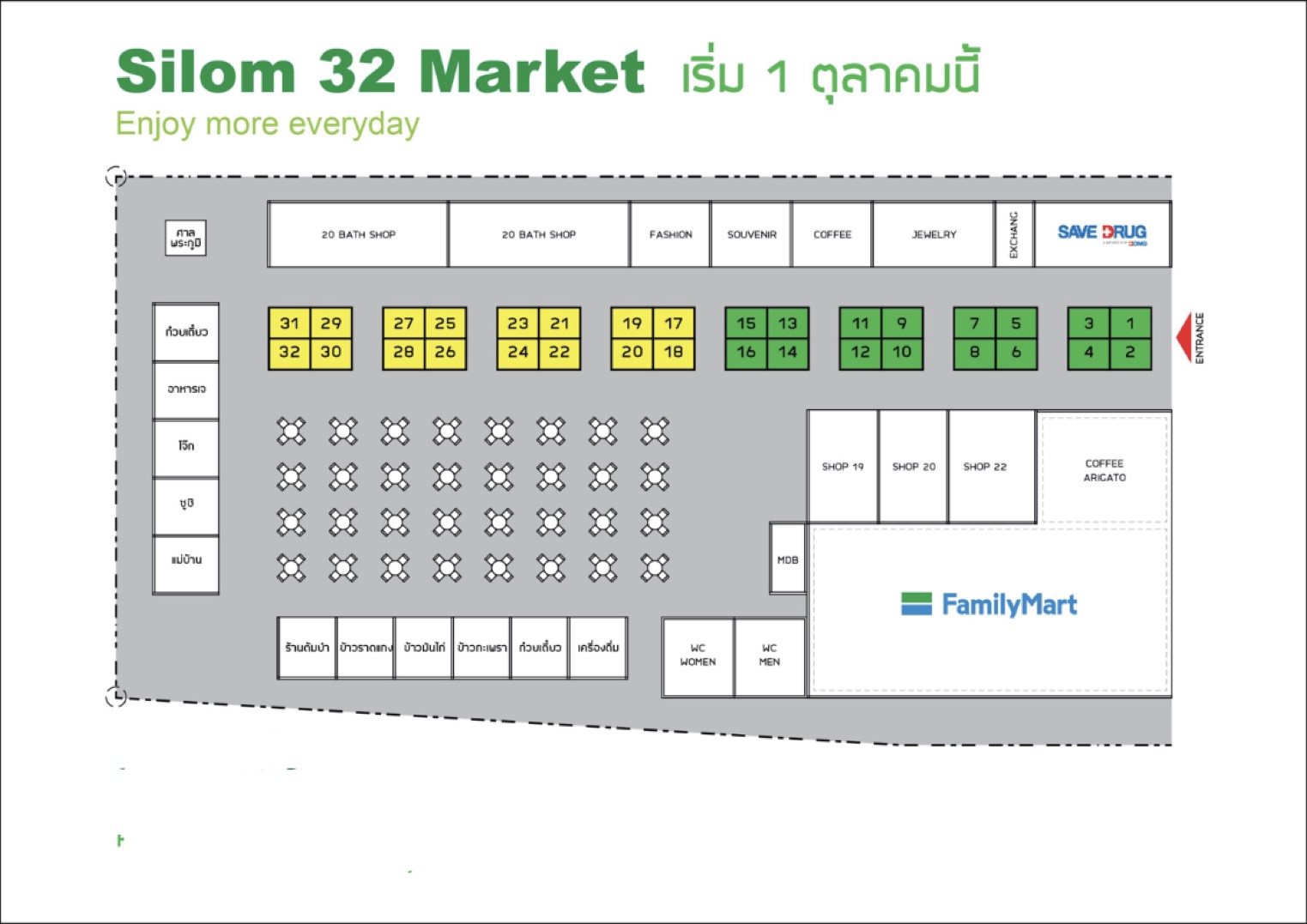 silom-32-market- ตลาดสีลม 32  Silom 32 Market เปิดจองพื้นที่