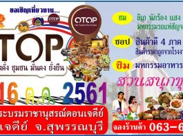 ขอเชิญเที่ยวงาน OTOP 10-16 ตุลาคม 2561 ณ หน้าพระบรมราชานุสรณ์ดอนเจดีย์