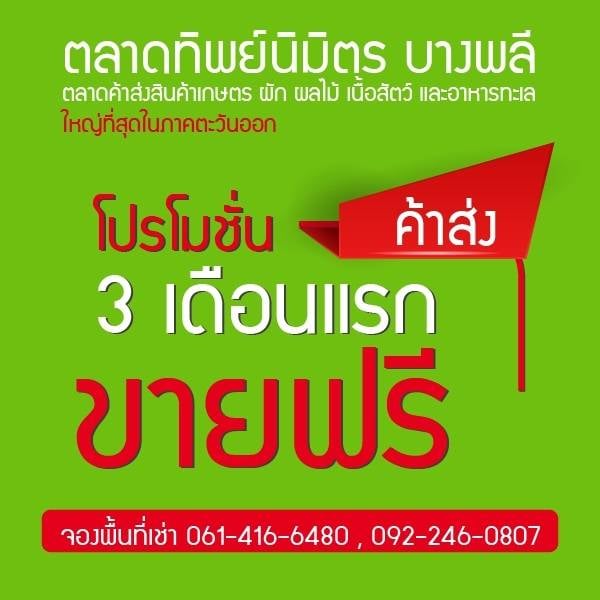 ตลาดเทพนิมิตร03-1 ตลาดทิพย์นิมิตร บางพลี เป็นตลาดค้าส่ง รับแผงค้าด่วน จำนวนจำกัด